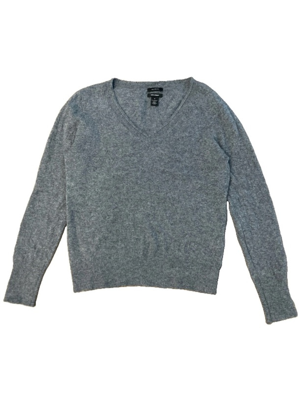 Halogen Nordstroms Sz M 100% Cashmere Classic V Neck Pullover Knit Sweater Grey